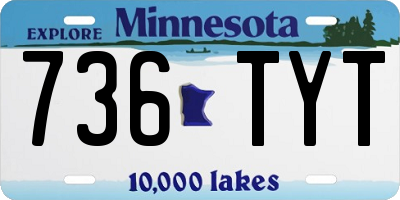 MN license plate 736TYT