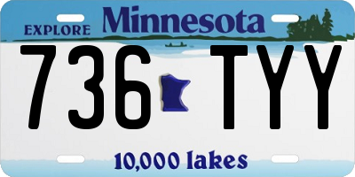 MN license plate 736TYY