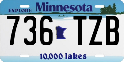 MN license plate 736TZB
