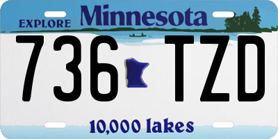 MN license plate 736TZD