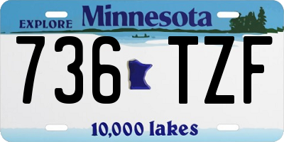 MN license plate 736TZF