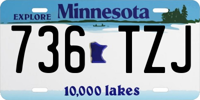 MN license plate 736TZJ