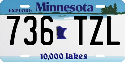 MN license plate 736TZL