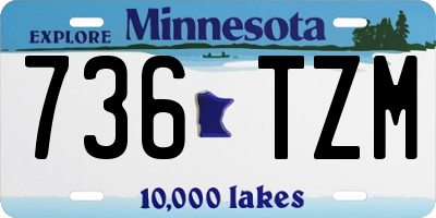 MN license plate 736TZM
