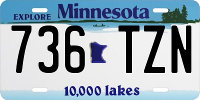 MN license plate 736TZN