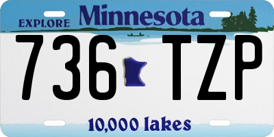 MN license plate 736TZP