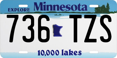 MN license plate 736TZS