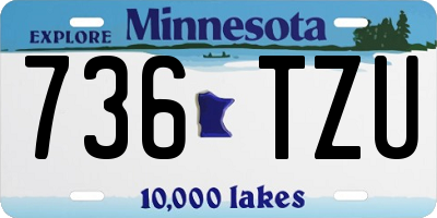 MN license plate 736TZU
