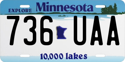 MN license plate 736UAA