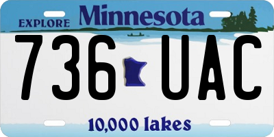 MN license plate 736UAC
