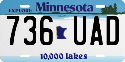MN license plate 736UAD