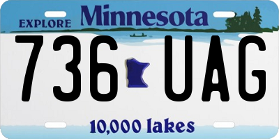MN license plate 736UAG