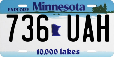 MN license plate 736UAH
