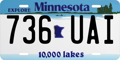 MN license plate 736UAI
