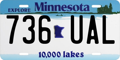 MN license plate 736UAL