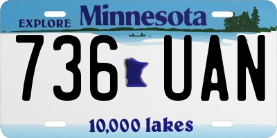 MN license plate 736UAN