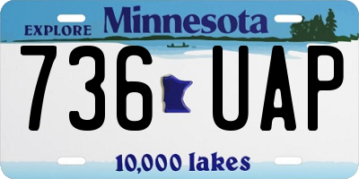 MN license plate 736UAP