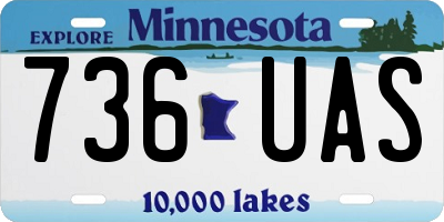 MN license plate 736UAS