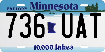 MN license plate 736UAT