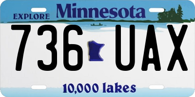 MN license plate 736UAX