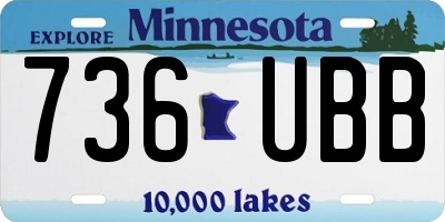 MN license plate 736UBB