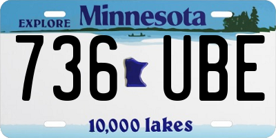 MN license plate 736UBE