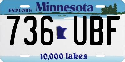 MN license plate 736UBF