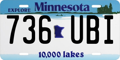 MN license plate 736UBI