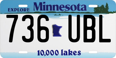 MN license plate 736UBL