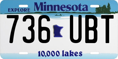 MN license plate 736UBT
