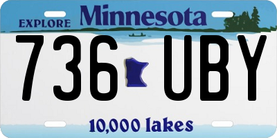 MN license plate 736UBY