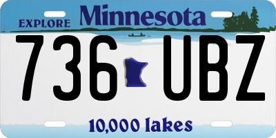 MN license plate 736UBZ