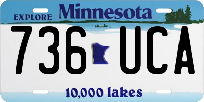 MN license plate 736UCA