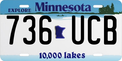 MN license plate 736UCB
