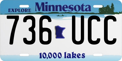 MN license plate 736UCC