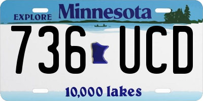 MN license plate 736UCD