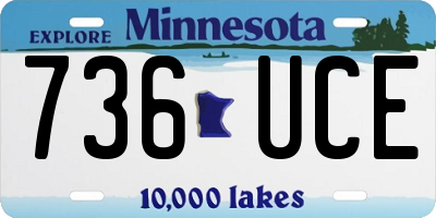 MN license plate 736UCE