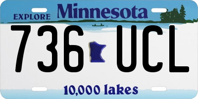 MN license plate 736UCL