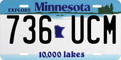 MN license plate 736UCM