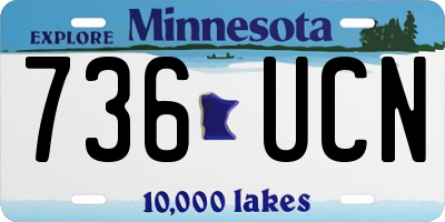 MN license plate 736UCN