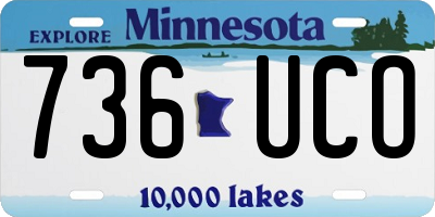 MN license plate 736UCO