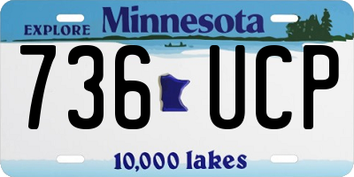 MN license plate 736UCP