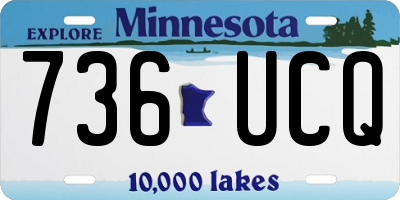 MN license plate 736UCQ