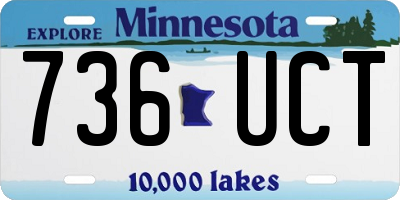 MN license plate 736UCT