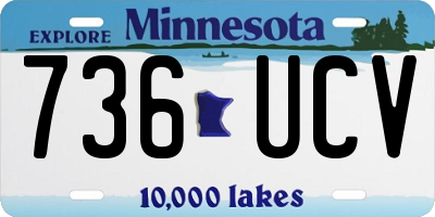 MN license plate 736UCV