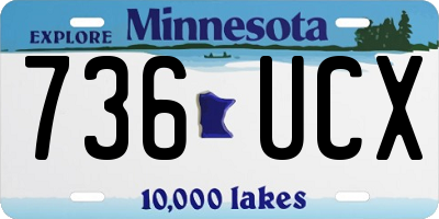 MN license plate 736UCX