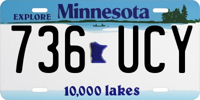 MN license plate 736UCY