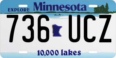 MN license plate 736UCZ