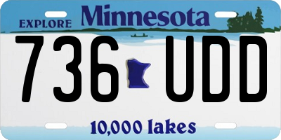 MN license plate 736UDD