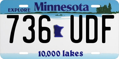 MN license plate 736UDF
